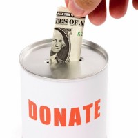 dollar and Donation Box