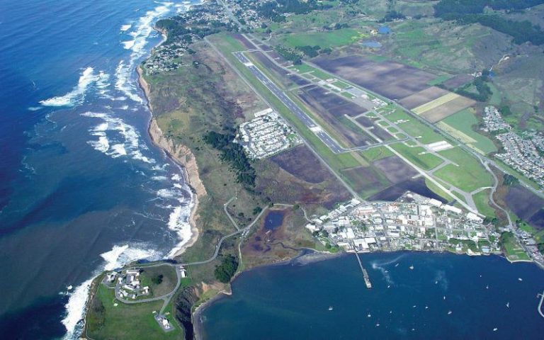 aerial view of Big Wave community location on the San Mateo County coast