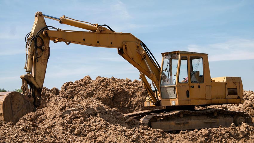 excavator at work